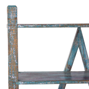 Vintage Painted Indian Teak Shelf - Ca 1930