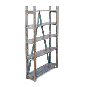 Vintage Painted Indian Teak Shelf - Ca 1930
