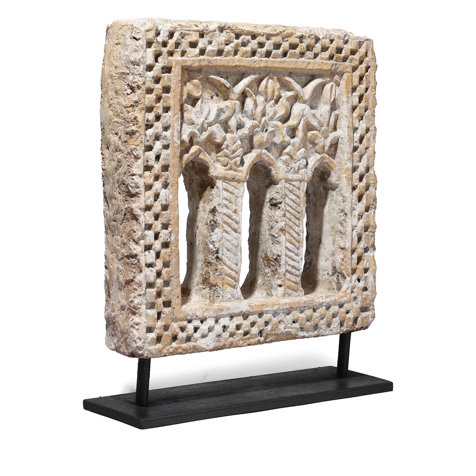 Stone Lamp Niche On Stand From Jaisalmer - 19th Century
