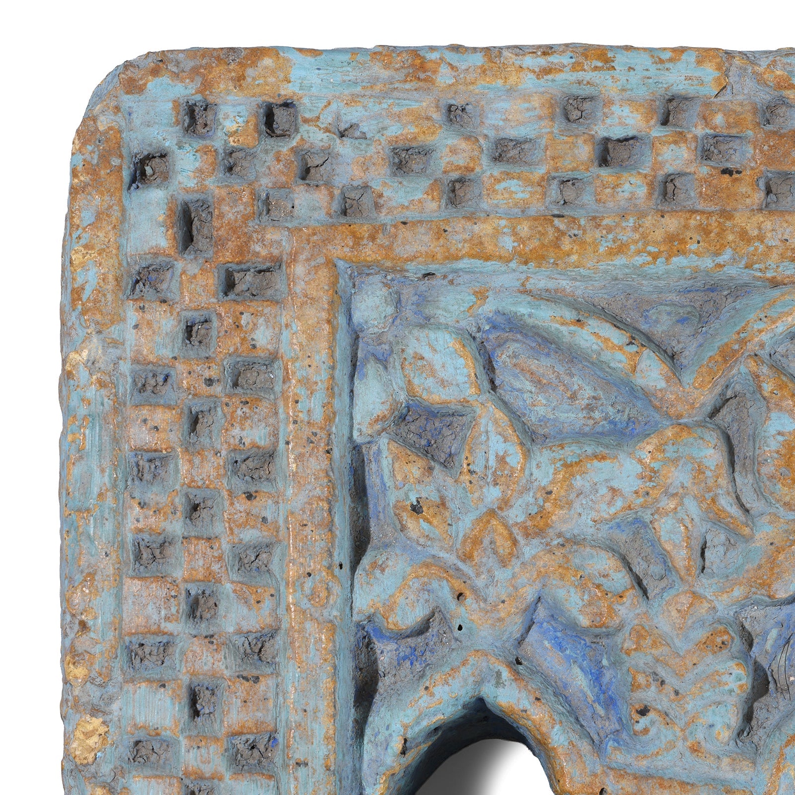 Blue Stone Lamp Niche From Jaisalmer - 19th Century