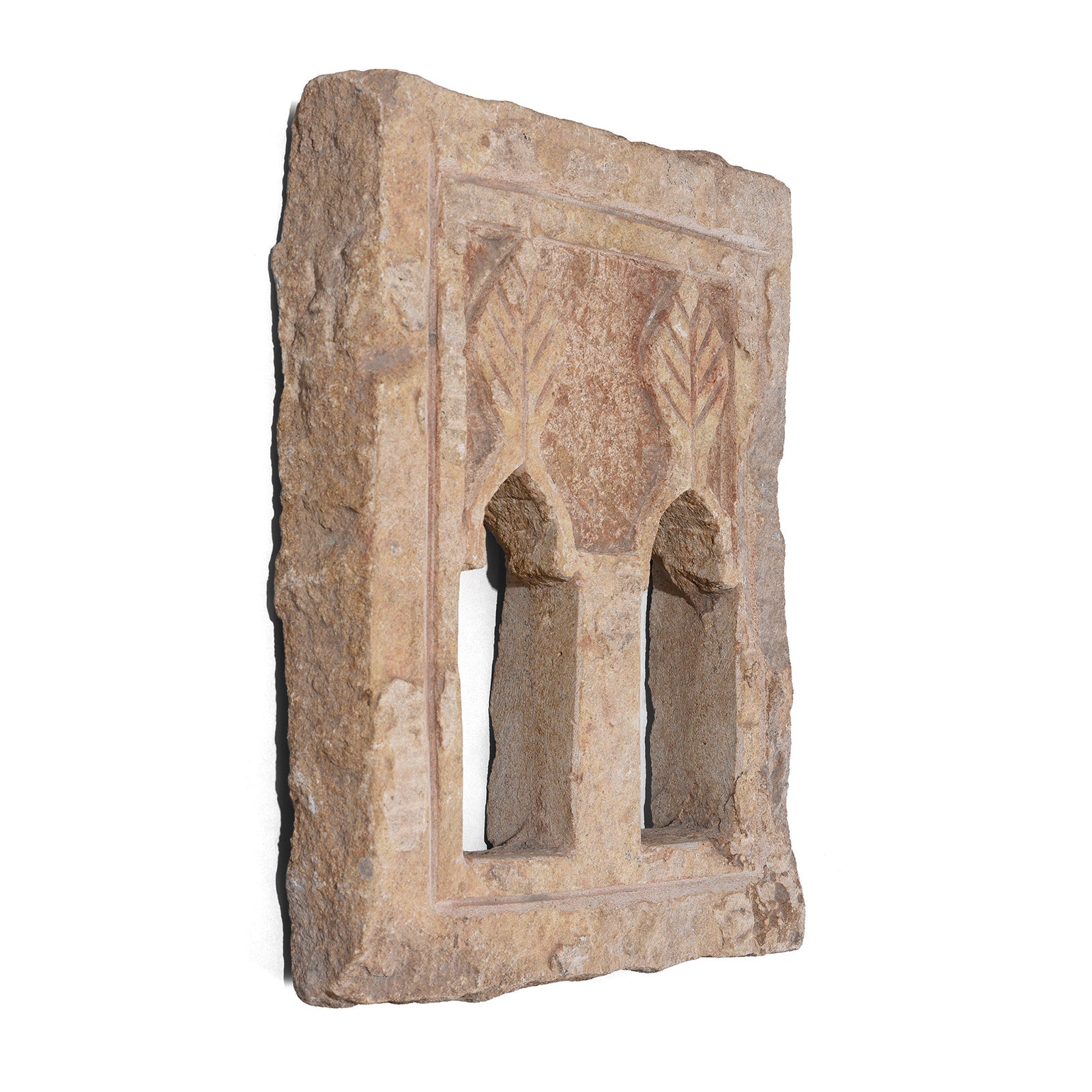 2 Way Stone Lamp Niche From Jaisalmer - 19th Century