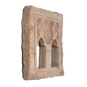 2 Way Stone Lamp Niche From Jaisalmer - 19th Century