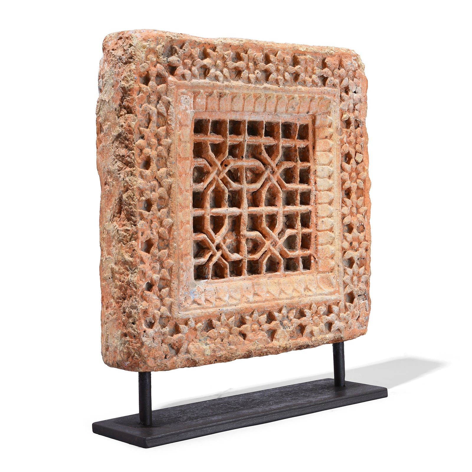 Carved Stone Panels On Stands From Jaisalmer - 19th Century