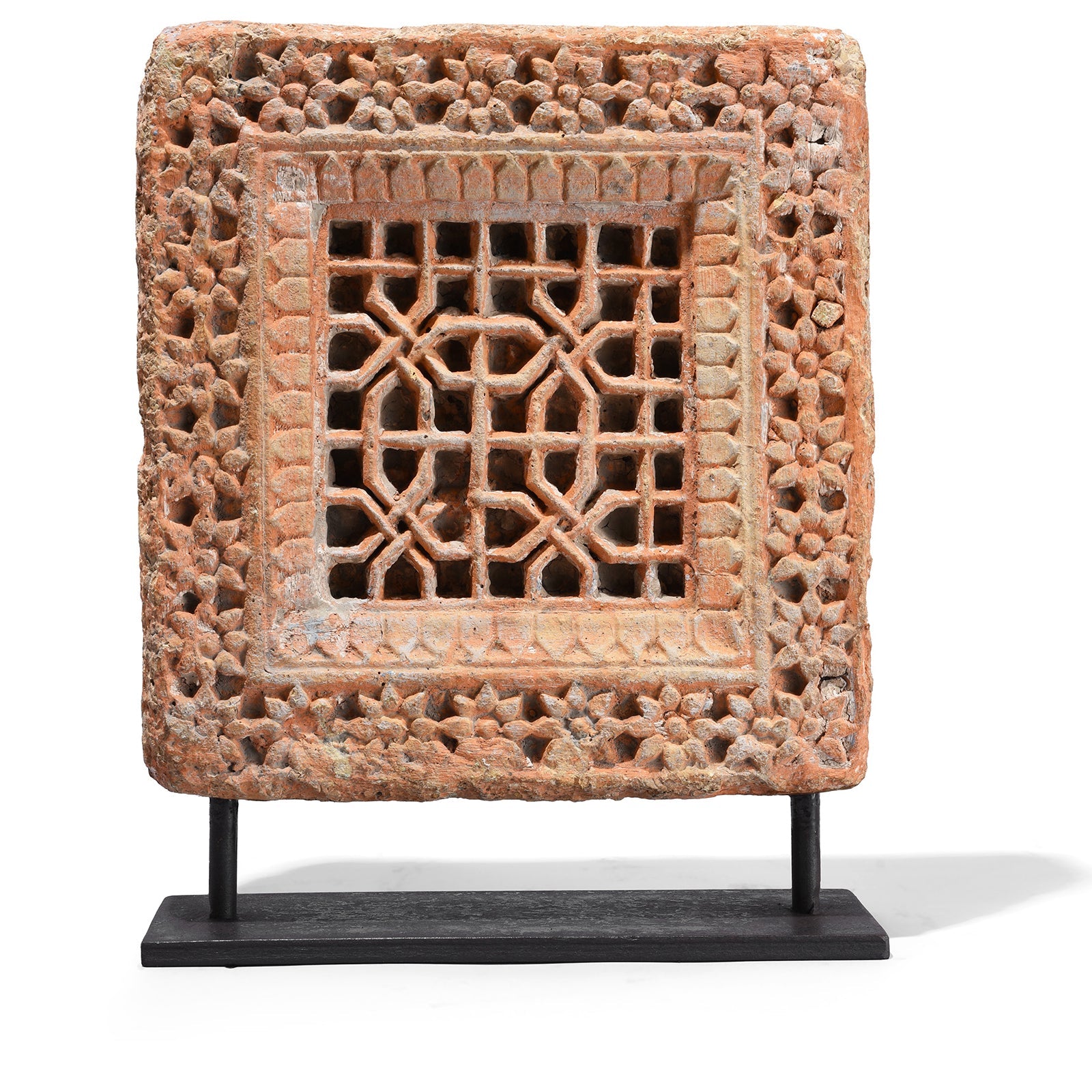 Carved Stone Panels On Stands From Jaisalmer - 19th Century