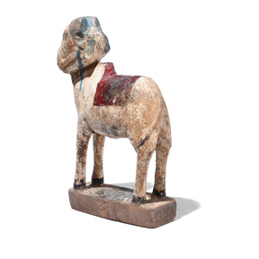 Painted Indian Nandi Bull Figurine From Rajasthan - Ca 1940