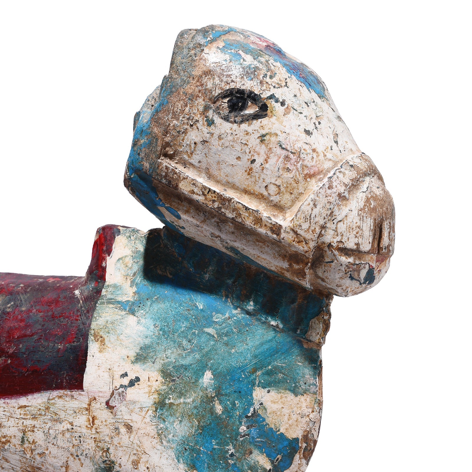 Painted Indian Nandi Bull Figurine From Rajasthan - Ca 1940
