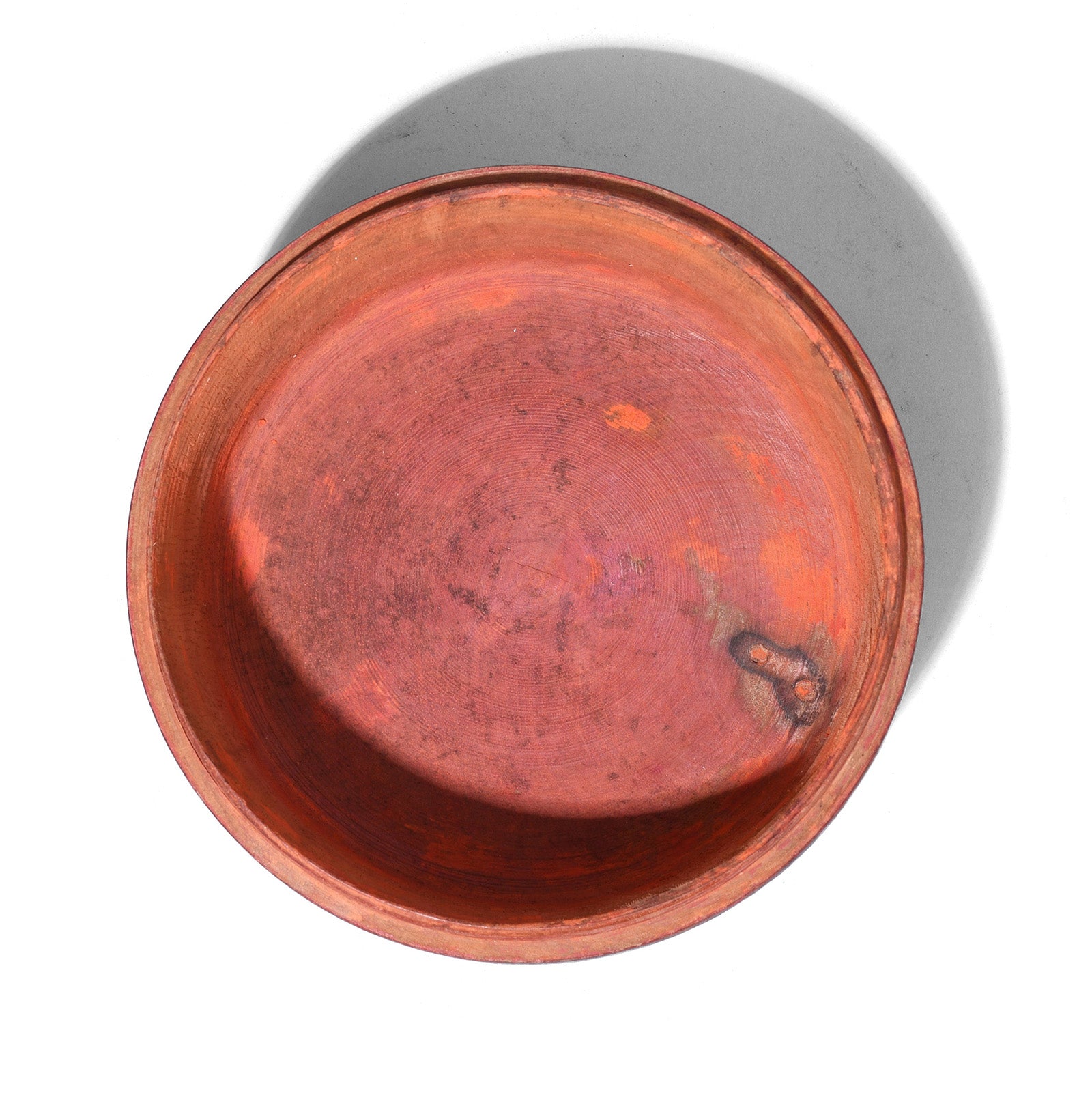 Large Red Lacquer Pot From Uttar Pradesh - Ca 1930