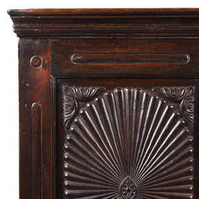 Indian Almirah Cabinet With Sunburst Panels – 19th Century