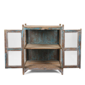 Indian Painted Glazed Book Cabinet - Ca 1940