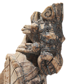 Indian Horse Head Corbel On Stand - 19th Century
