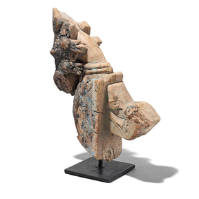 Indian Horse Head Corbel On Stand - 19th Century