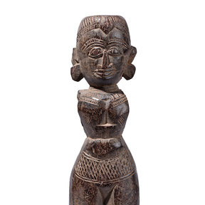 Rosewood Vishnu / Laxshmi Bommai Doll From Kerala - 1930'S