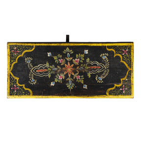 Vintage Painted Teak Chest From Rajasthan