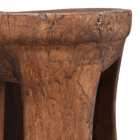 Old Wood Stool From Himchal - Ca 1900
