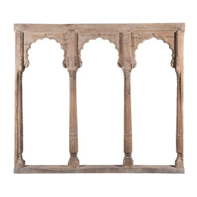 Carved Teak Triple Arch From Madyha Pradesh - 19th Century