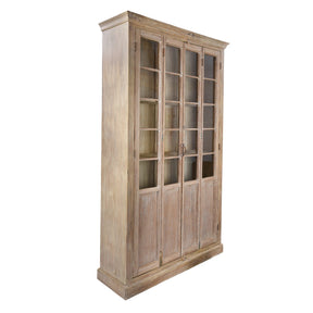 Limed Indian Book Cabinet Made From Reclaimed Teak