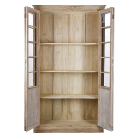 Limed Indian Book Cabinet Made From Reclaimed Teak