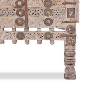 Carved Teak Damchiya Chest From Kutch - Ca 1920