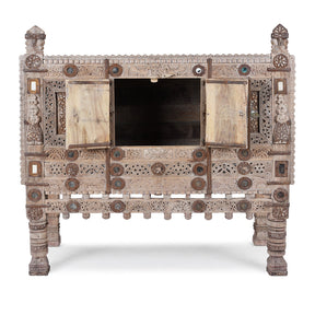 Carved Teak Damchiya Chest From Kutch - Ca 1920