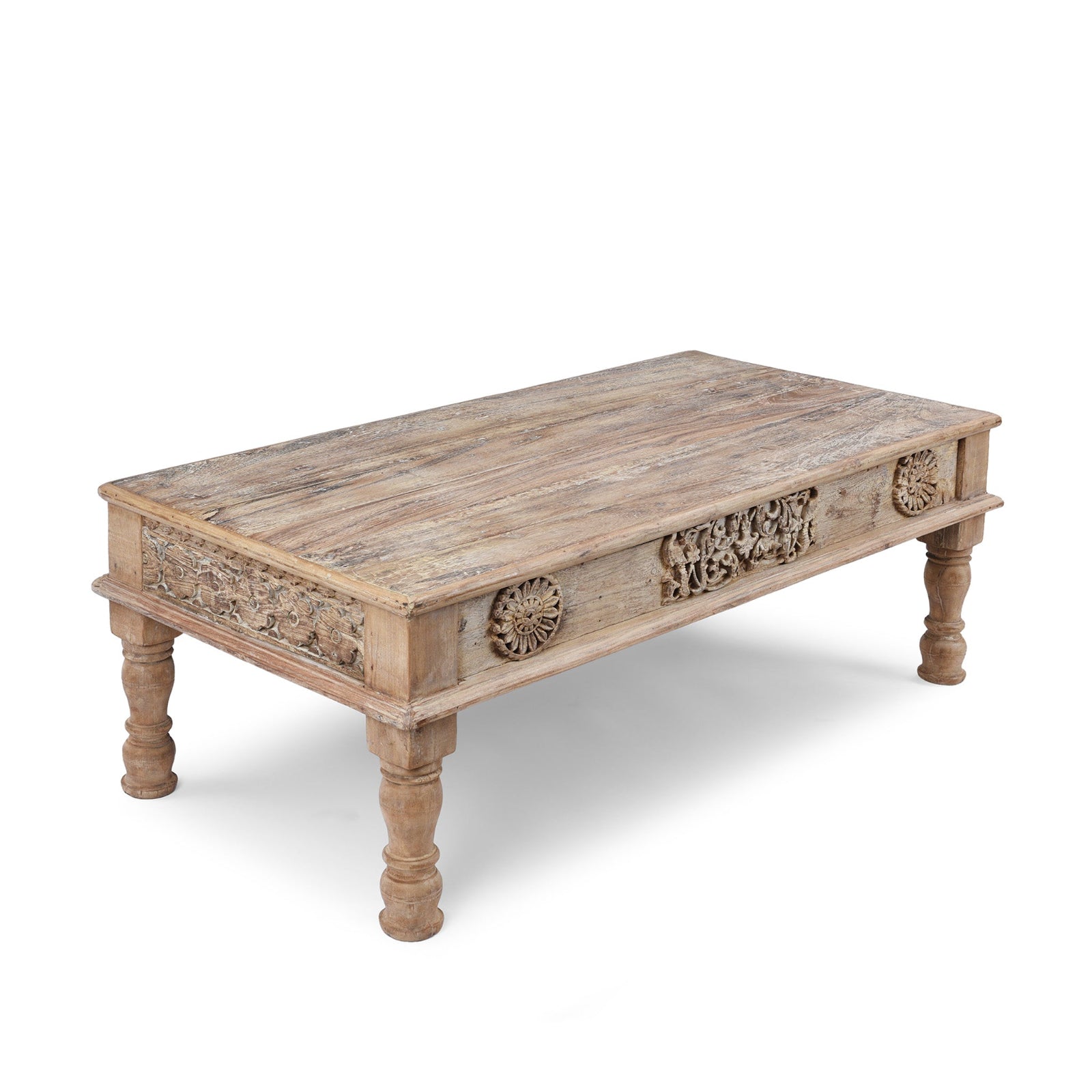 Reclaimed Teak Takhat Coffee Table From Rajasthan
