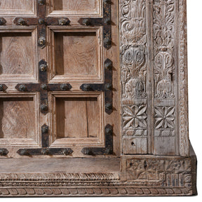 Indian Door & Frame From Himachal Pradesh - 19th Century