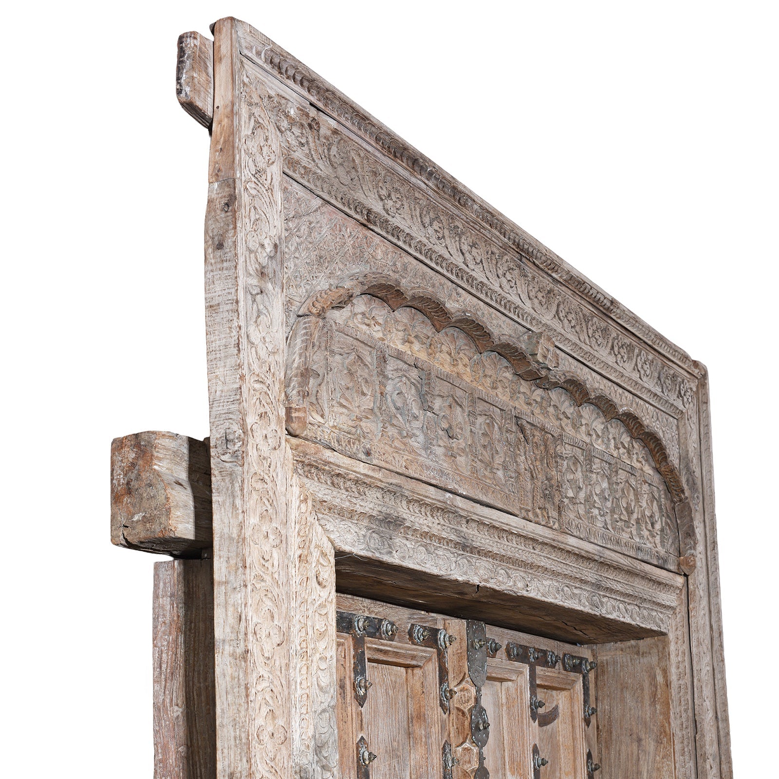 Indian Door & Frame From Himachal Pradesh - 19th Century