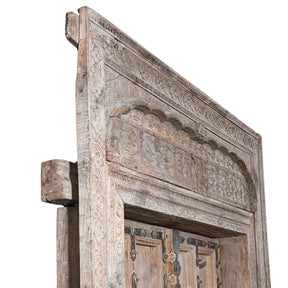 Indian Door & Frame From Himachal Pradesh - 19th Century