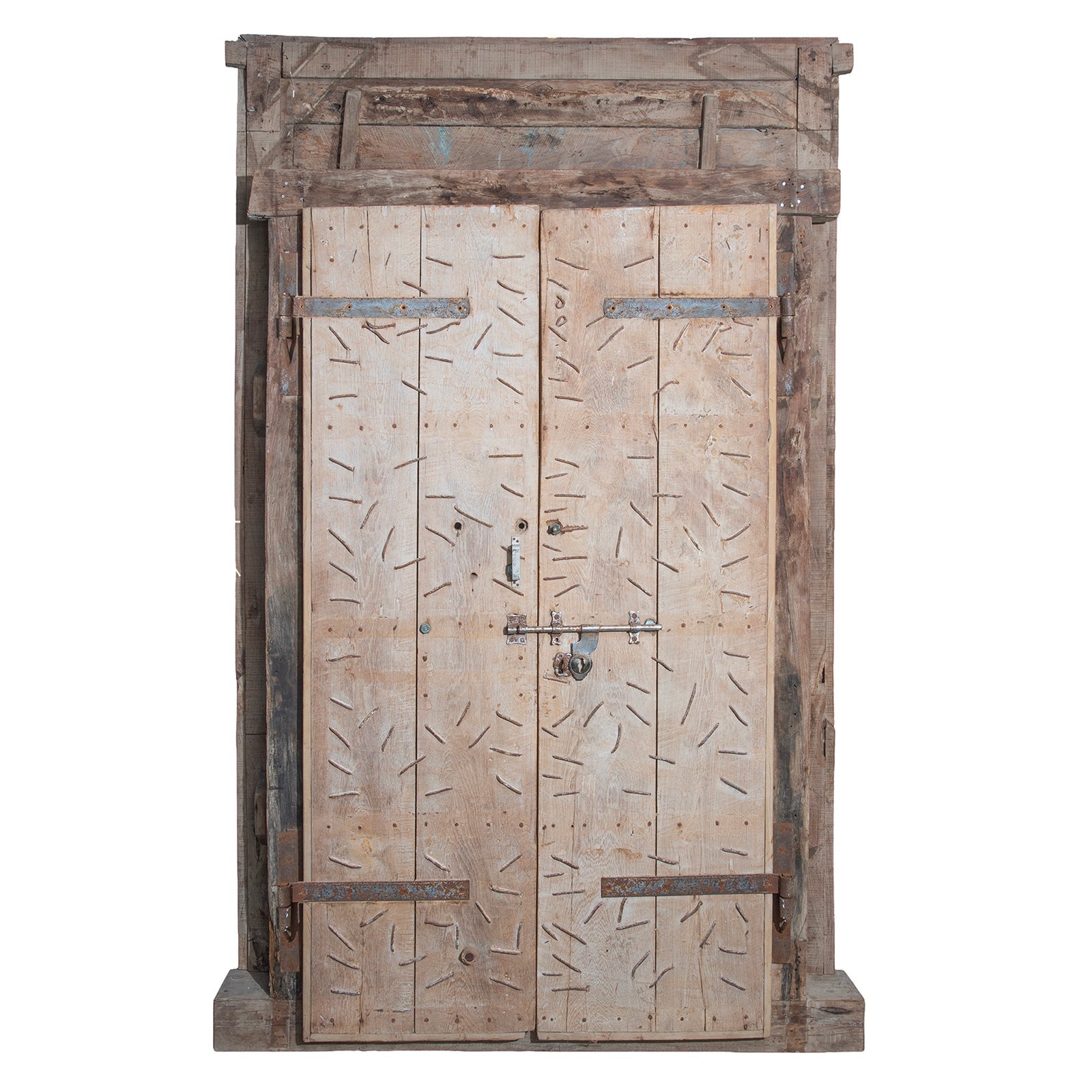 Indian Door & Frame From Himachal Pradesh - 19th Century