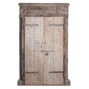 Indian Door & Frame From Himachal Pradesh - 19th Century