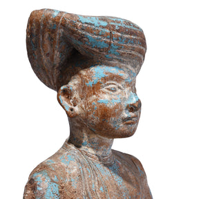Carved Teak Gujarati Figure - 19th Century
