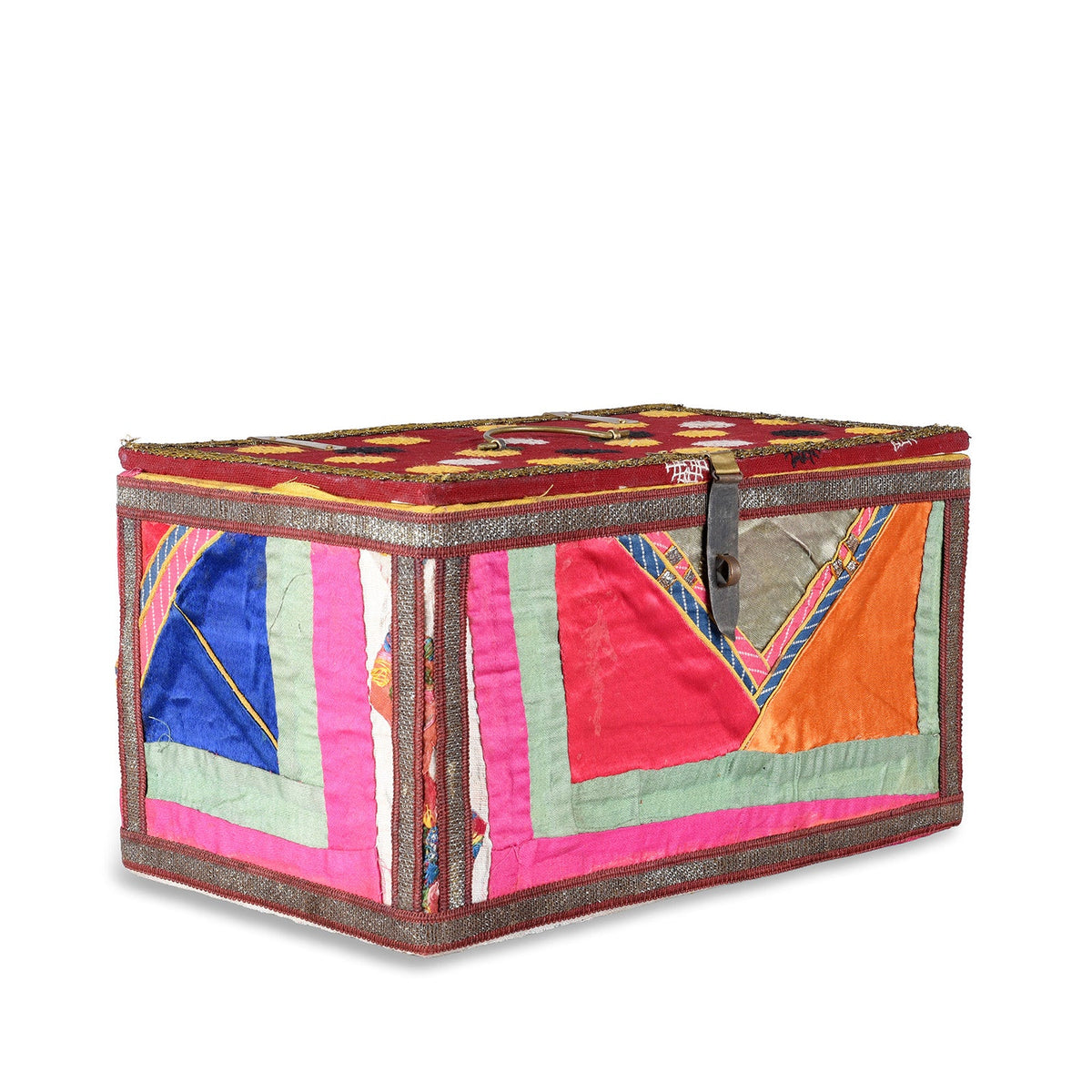 Vintage Textile Box From Rajasthan - Ca 1950