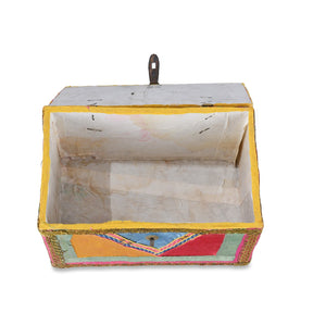 Vintage Multi Coloured Box From Rajasthan - Ca 1950