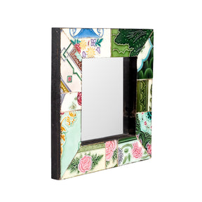 Small Mirror Made From Old Peranakan Ceramic Tiles