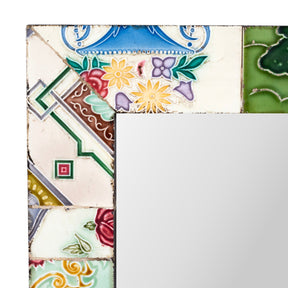 Small Mirror Made From Old Peranakan Ceramic Tiles