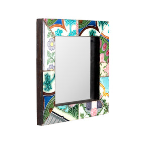 Small Mirror Made From Old Peranakan Ceramic Tiles