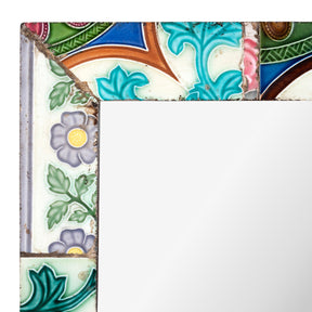 Small Mirror Made From Old Peranakan Ceramic Tiles