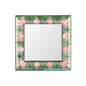 Small Mirror Made From Old Peranakan Ceramic Tiles