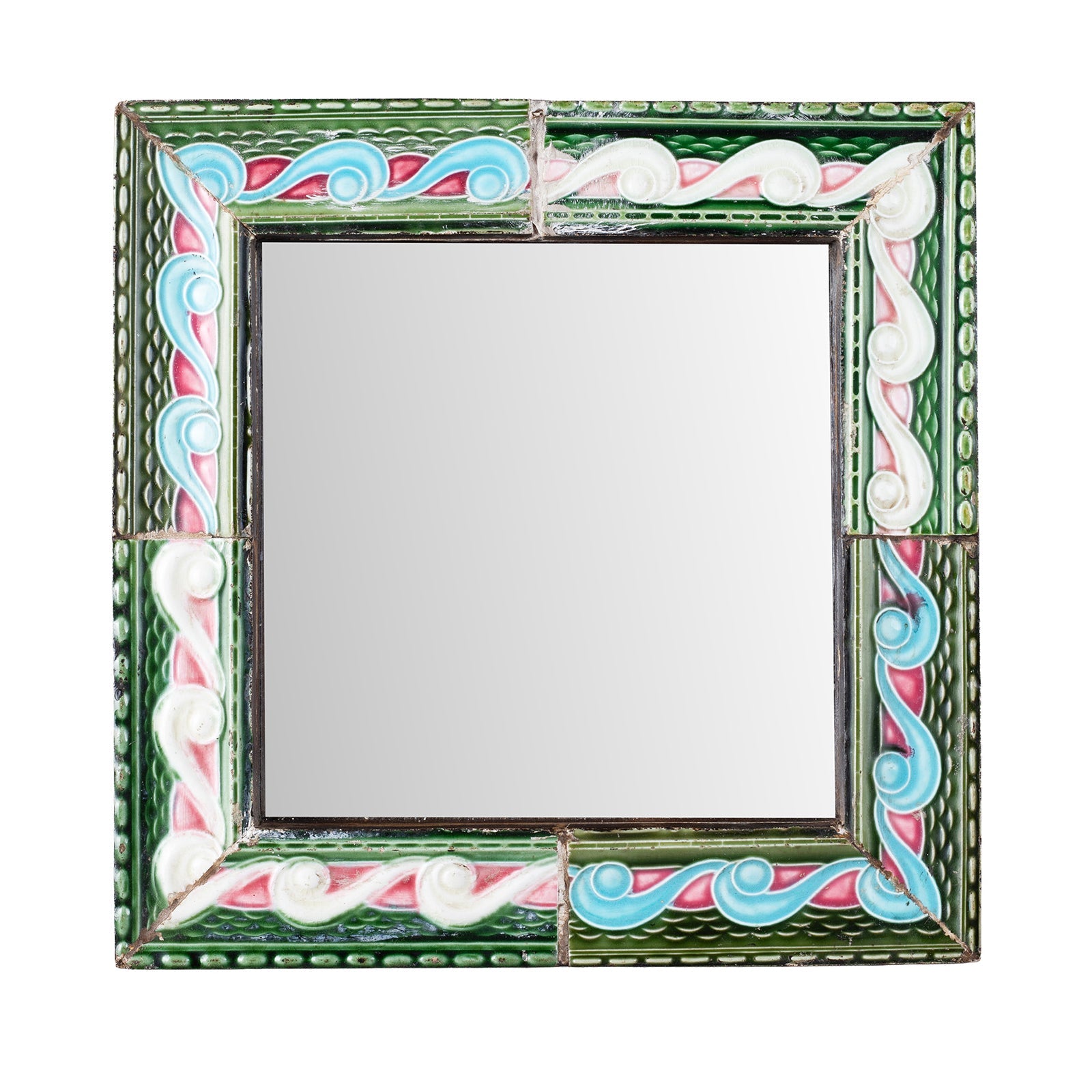 Peranakan Ceramic Tile Mirror - Square