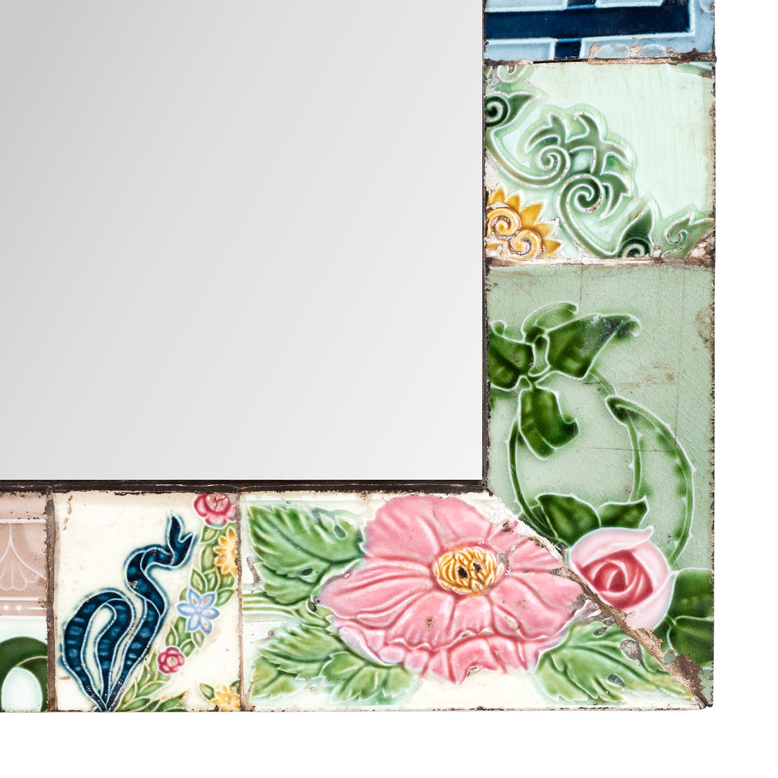 Peranakan Ceramic Tile Mirror - Square