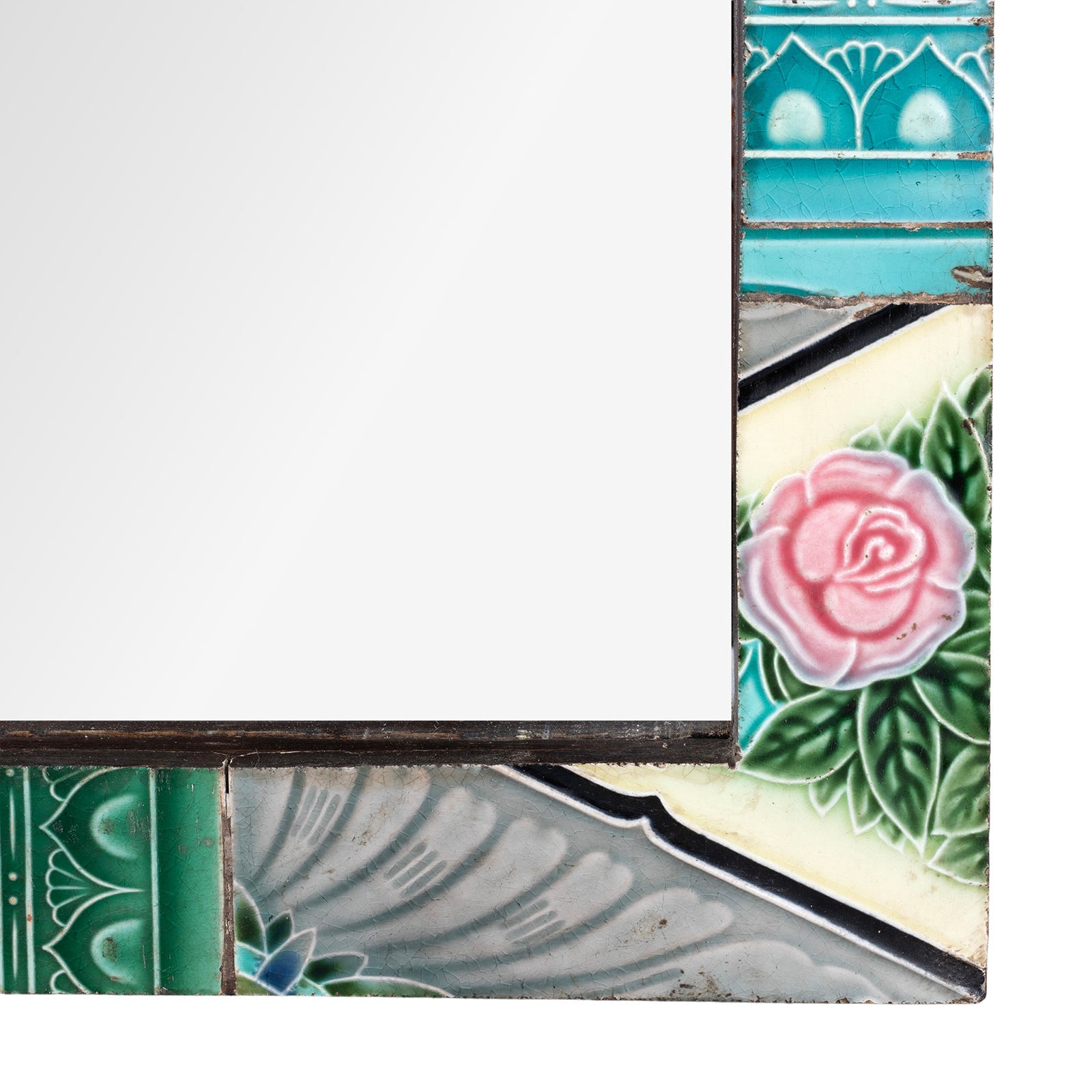 Art Deco Mirror Made From Old Peranakan Ceramic Tiles