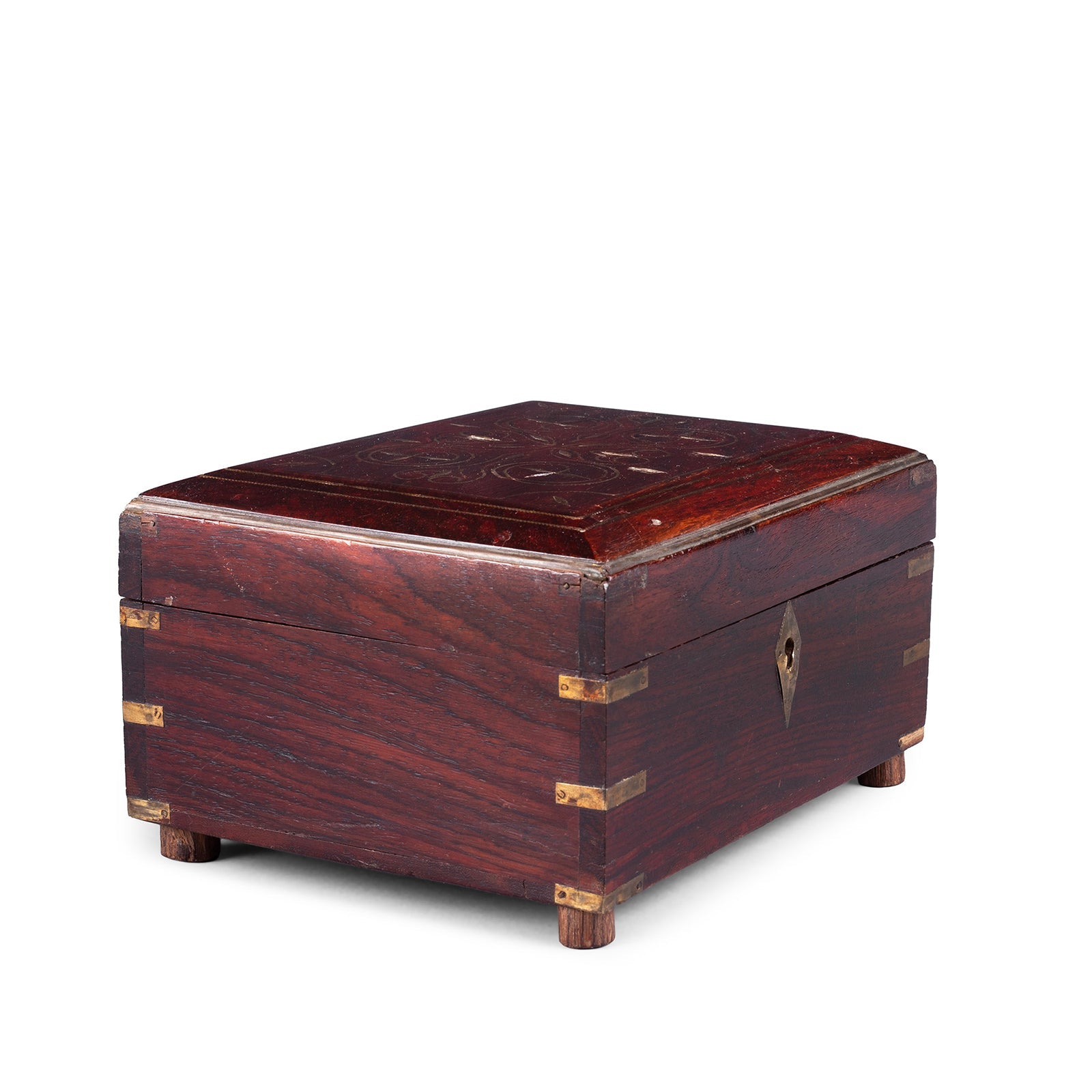 Rosewood Scent Bottle Box From Lucknow - 19th Century