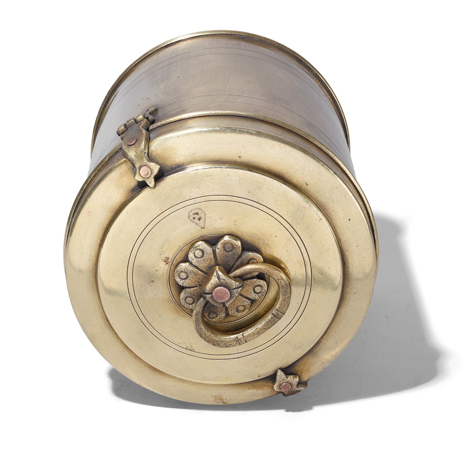 Vintage Brass Food Caddy From Bombay - Ca 1920