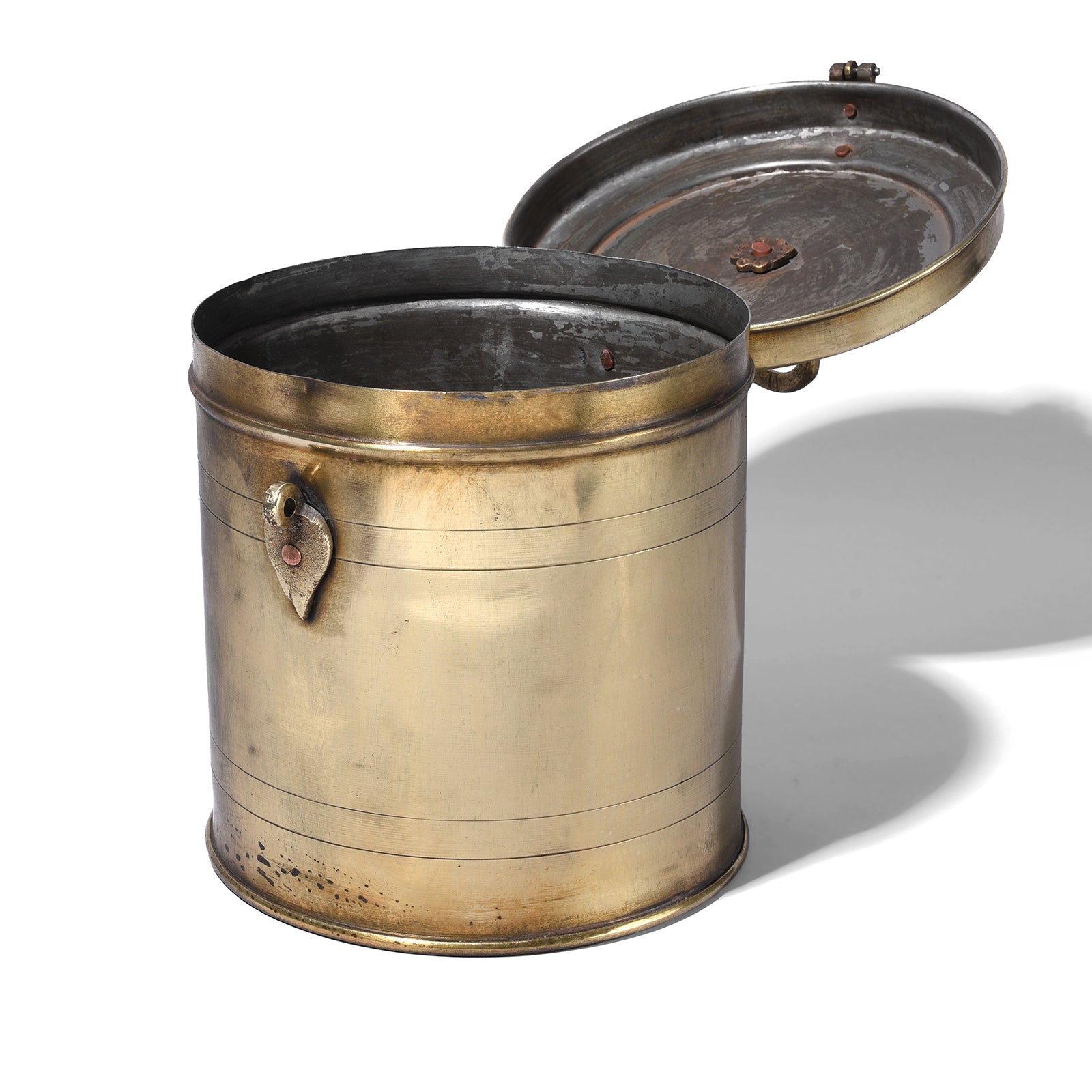 Vintage Brass Food Caddy From Bombay - Ca 1920