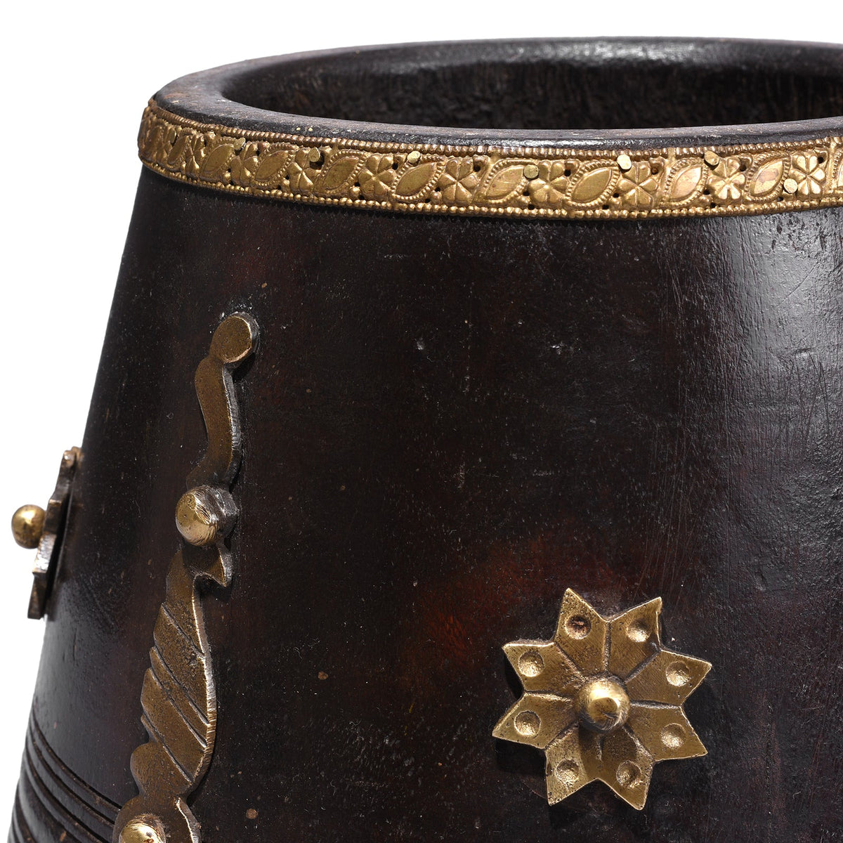 Vintage Wooden Pot Planter From South India - Ca 1990