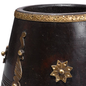 Vintage Wooden Pot Planter From South India - Ca 1990