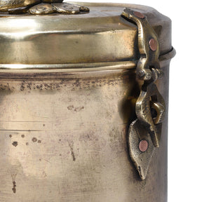 Vintage Brass Food Caddy From Bombay - Ca 1920