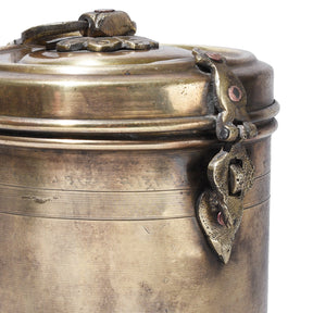 Vintage Brass Food Caddy From Bombay - Ca 1920