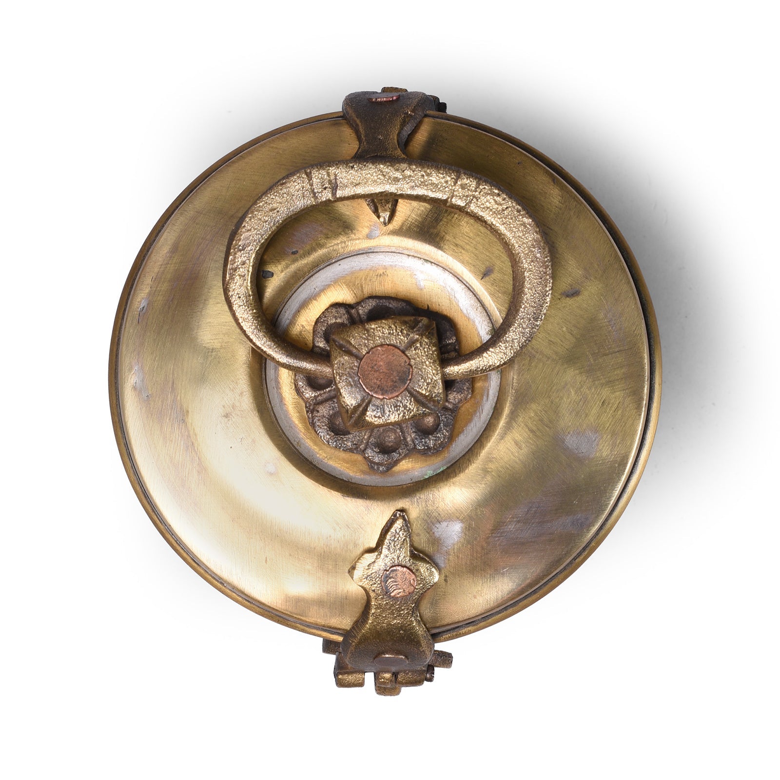 Vintage Small Brass Food Caddy From Bombay - Ca 1920