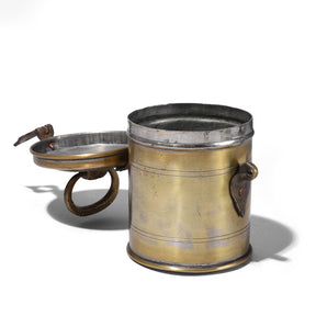 Vintage Small Brass Food Caddy From Bombay - Ca 1920