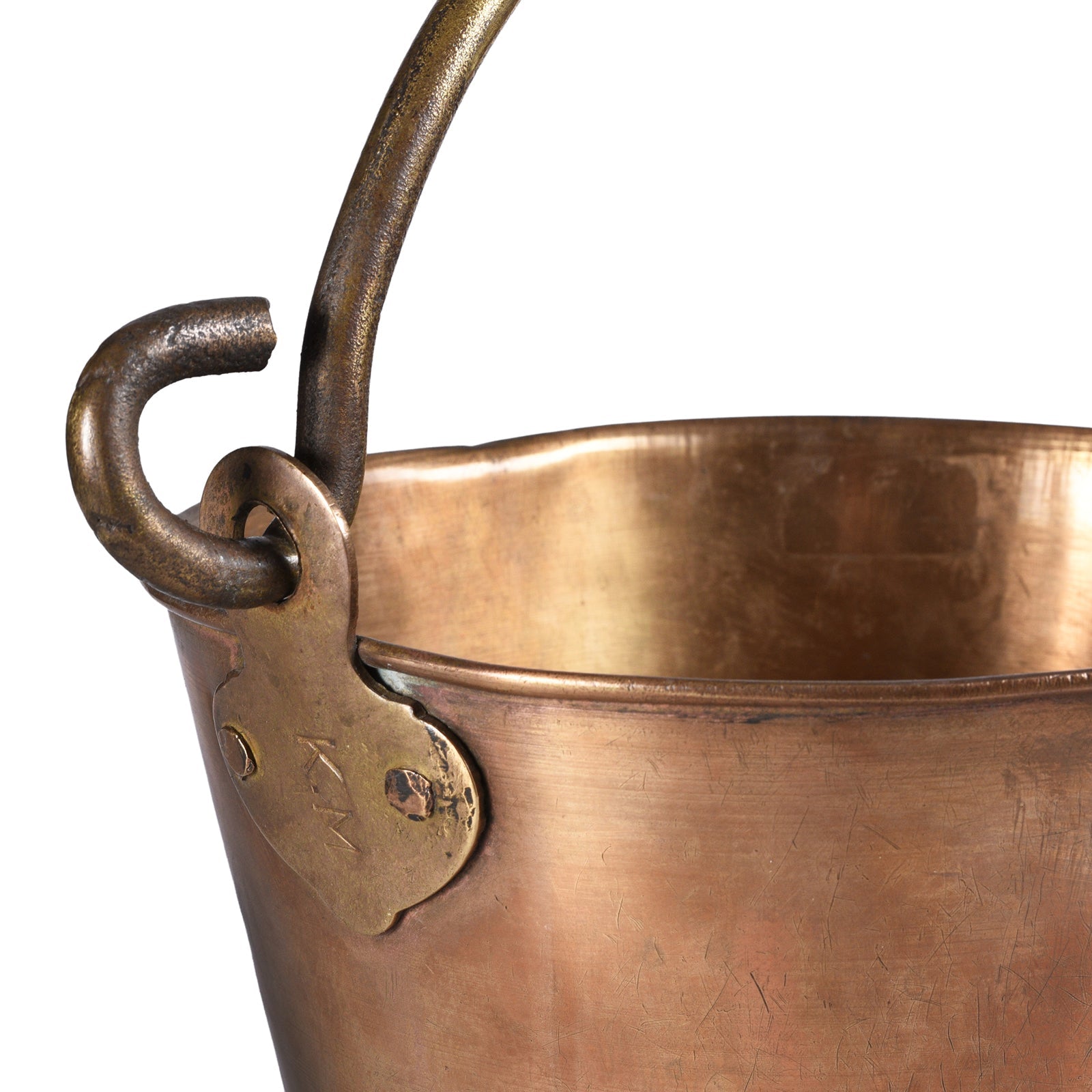 Brass Temple Bucket (Marked KM) - Ca 1920